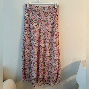 Princess Polly Floral Maxi Skirt - Pink and Purple